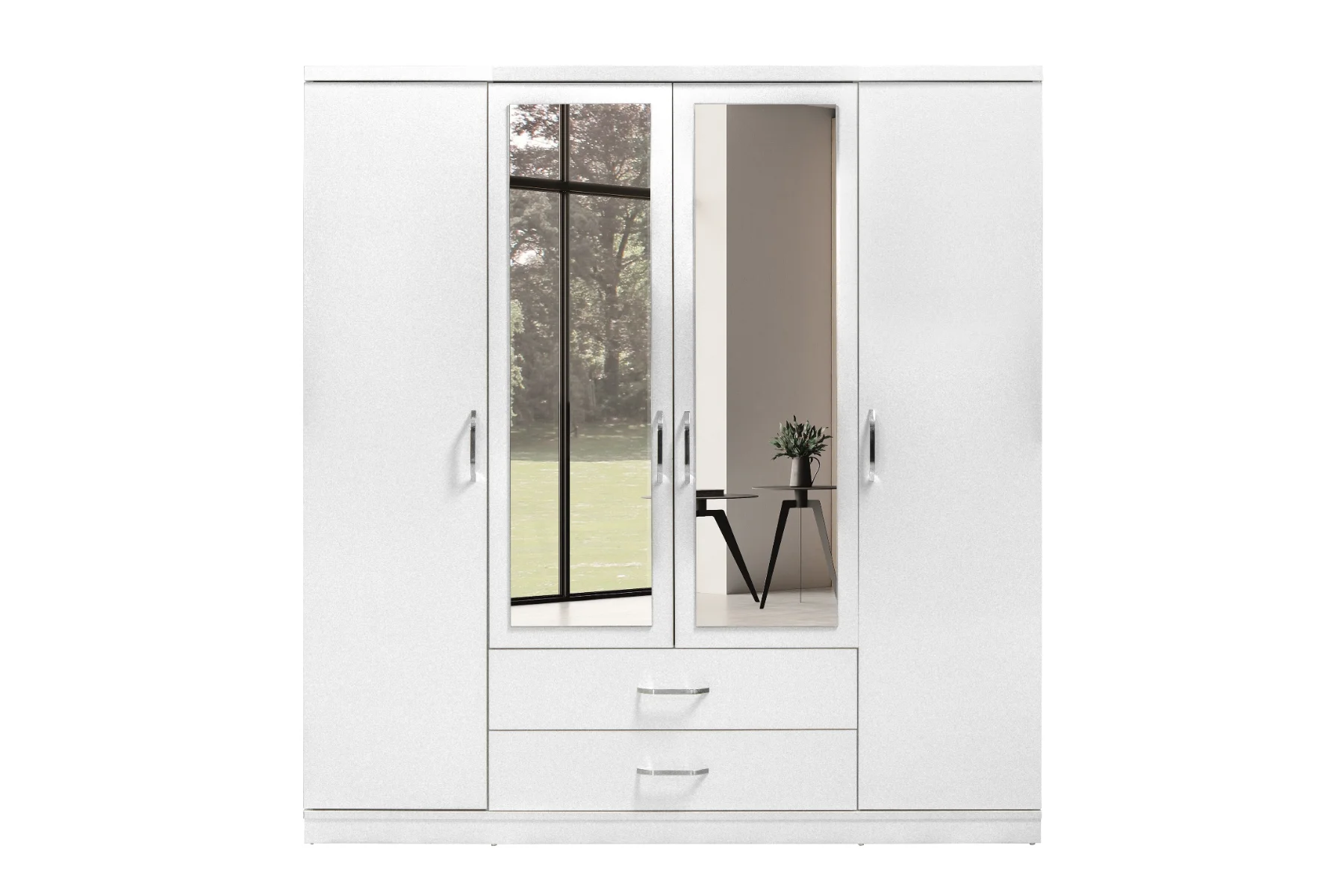 Armoire Ares 4 Portes Blanc