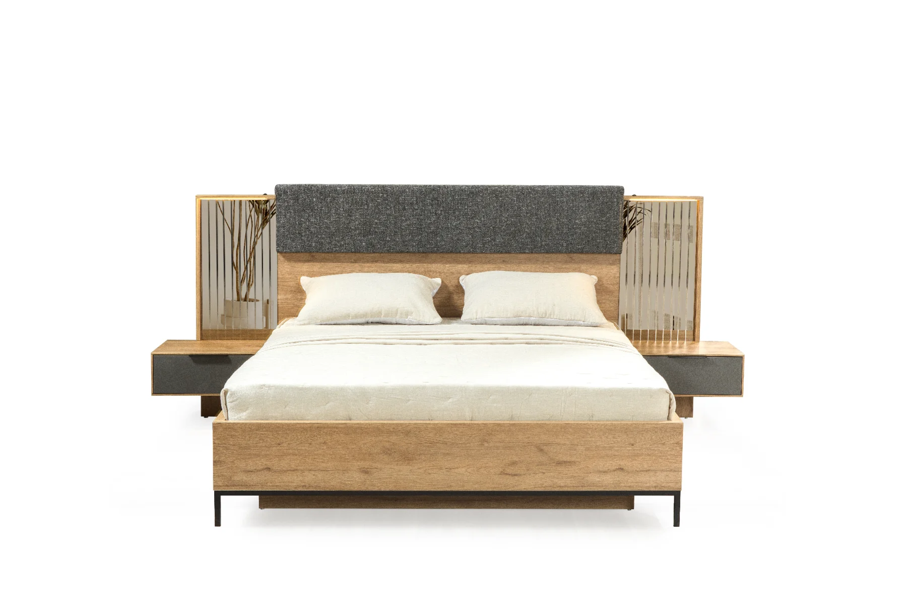 Milano Komodin Aynalı Pano (Sepet-Deniz Kabuğu)