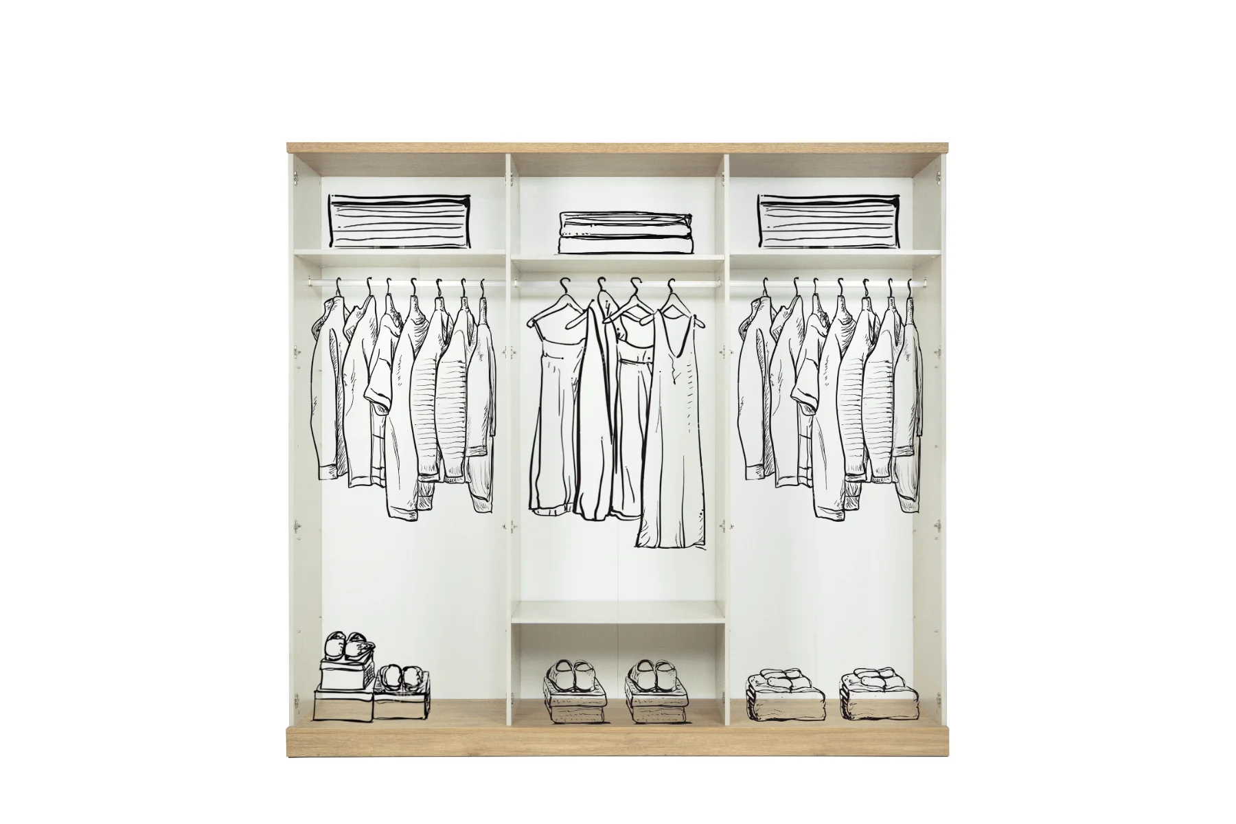 Bohem 6 Kapaklı Gardırop (Dolunay)