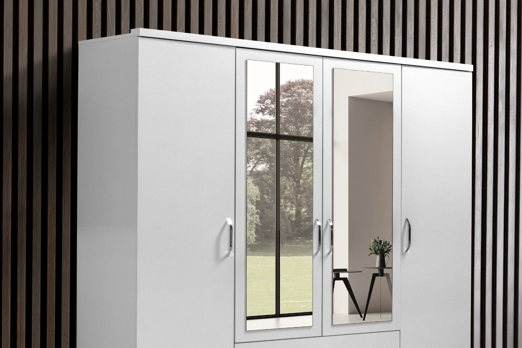 Armoire Ares 4 Portes Blanc
