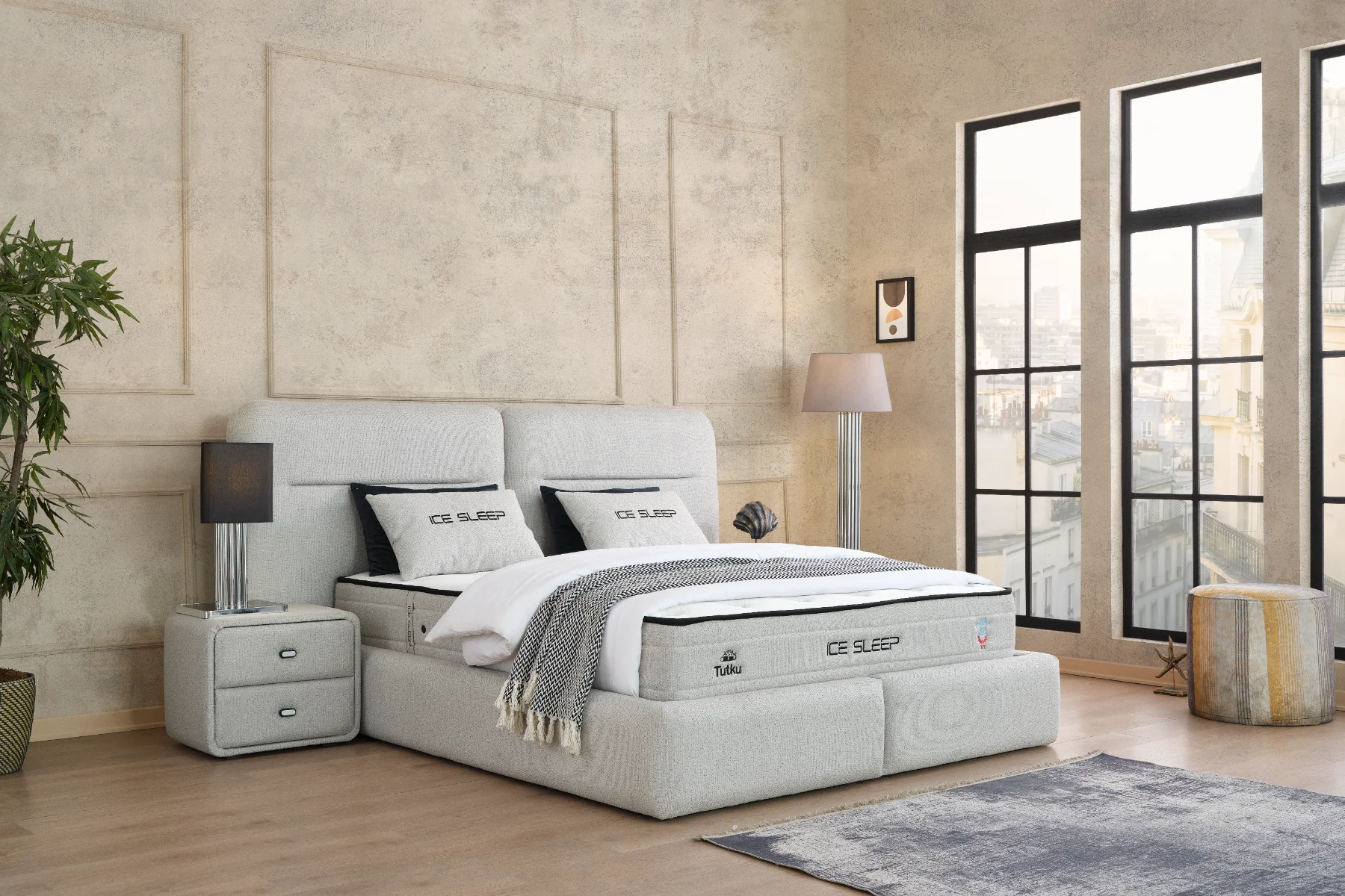Ice Sleep Bettgestell+Kopfteil