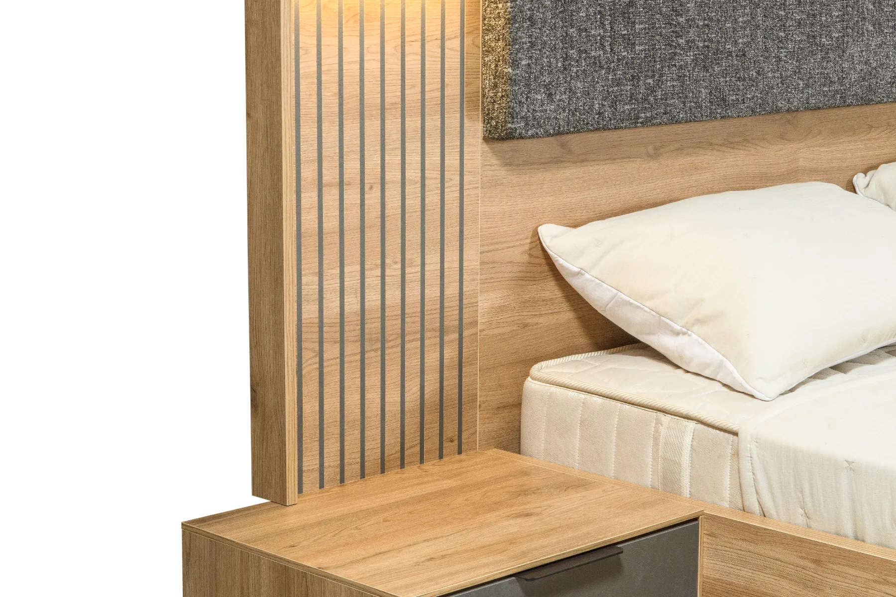 Milano Komodin Çıtalı Pano (Sepet-Deniz Kabuğu)