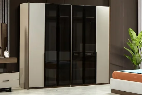 Erzin Gardırop 6'lı Cam Kapaklı