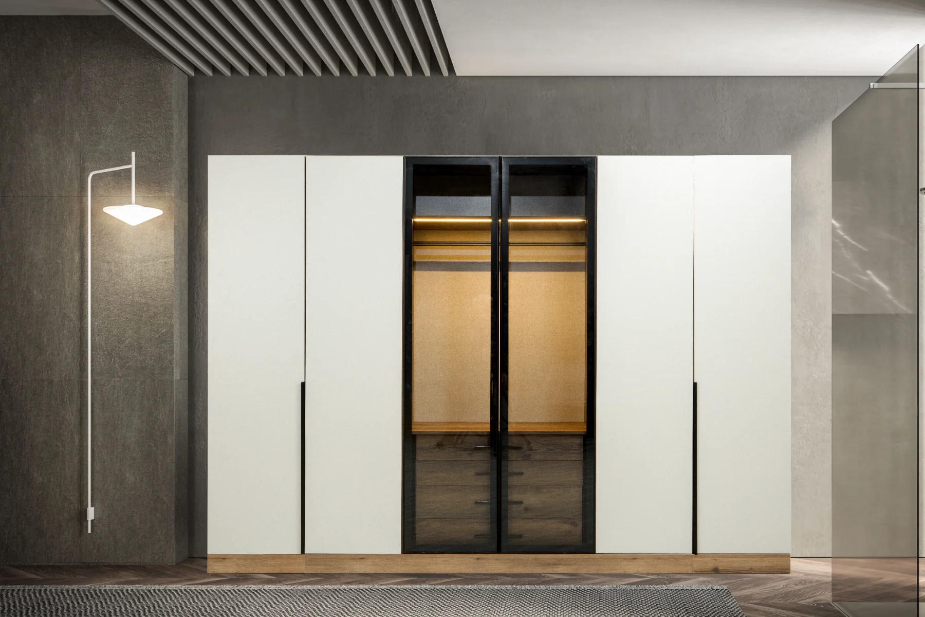 Venüs Gardırop 6 Kapaklı 2 Füme Camlı