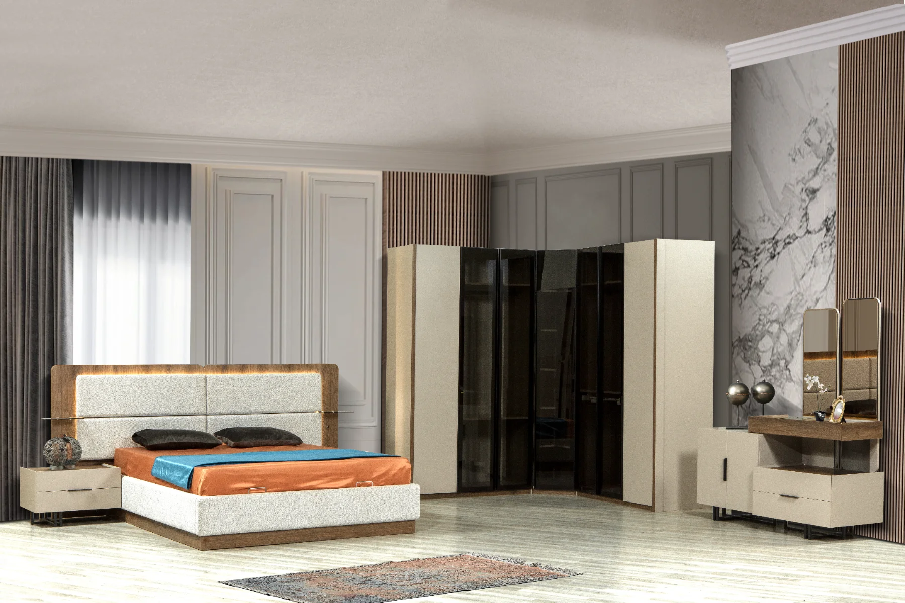 Erzin Yatak Odası 7 Kapak Köşe